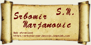 Srbomir Marjanović vizit kartica